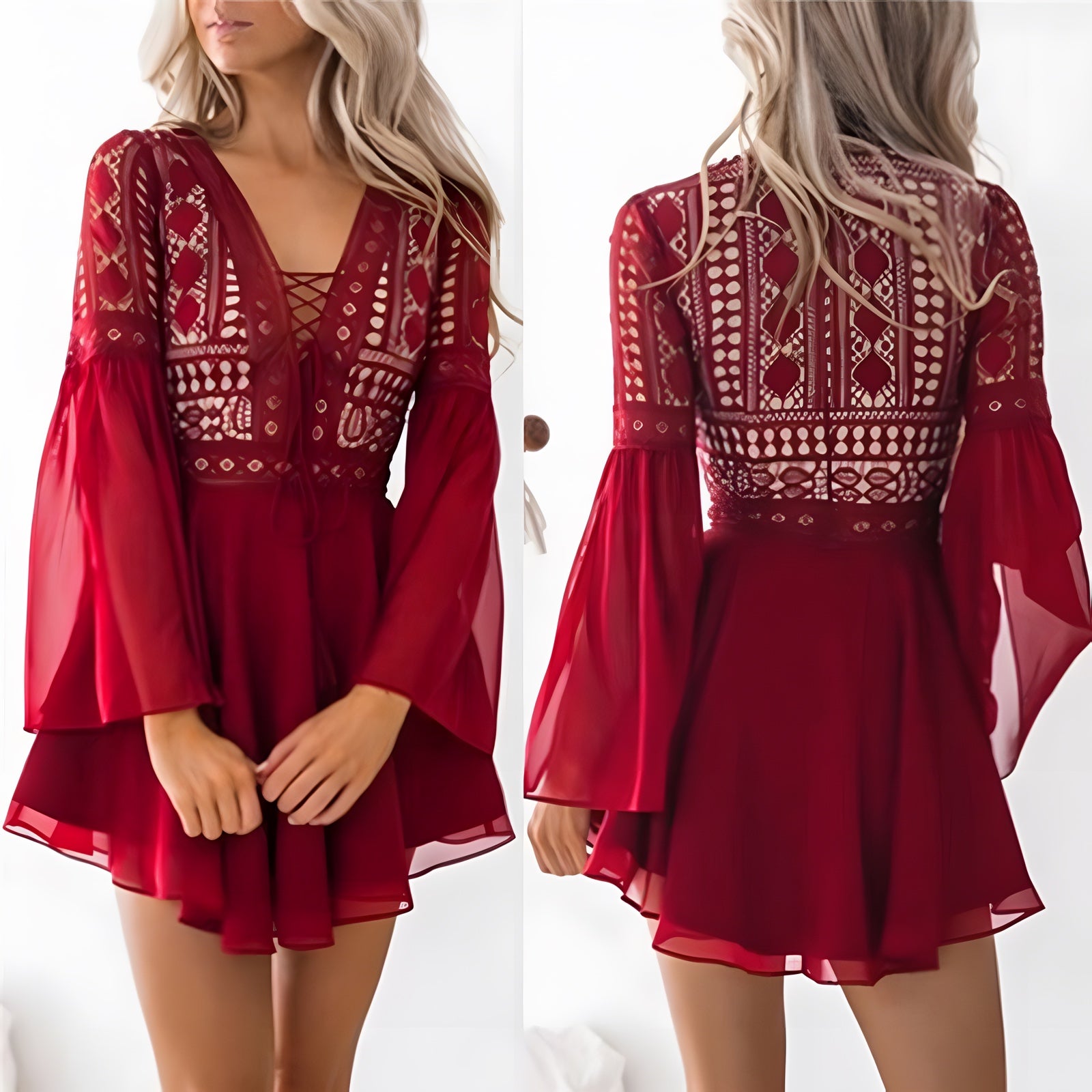 Robe bohème blanche romantique