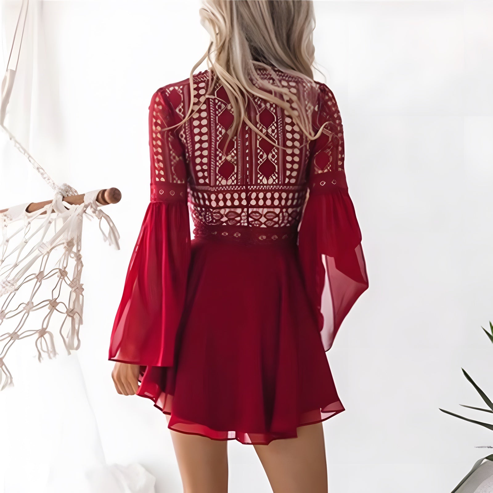 Robe bohème blanche romantique