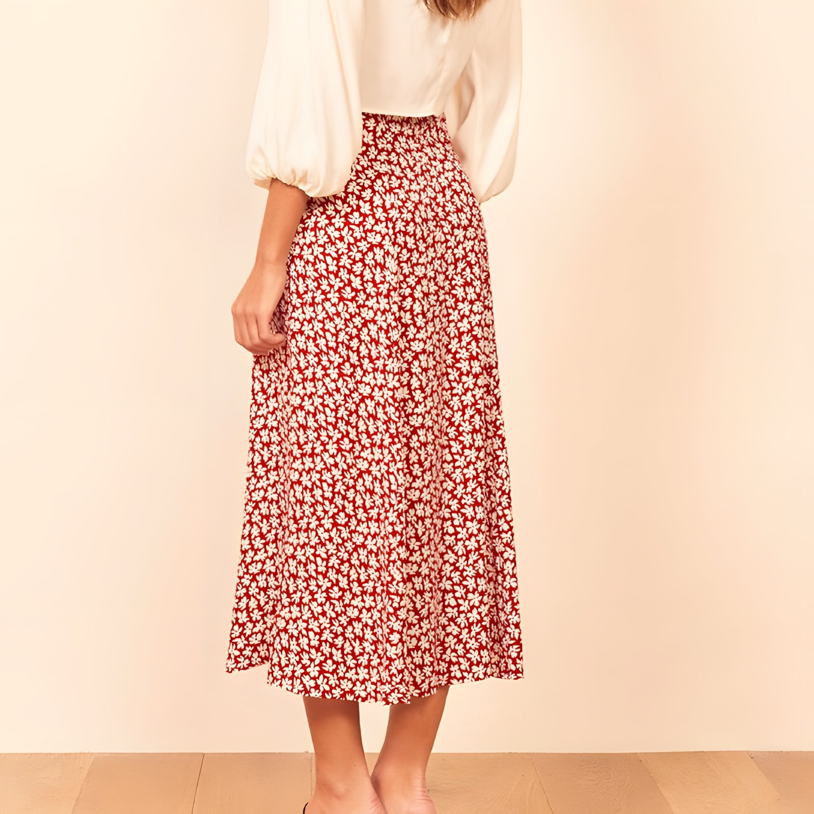Jupe Midi Boheme Fluide Fendue