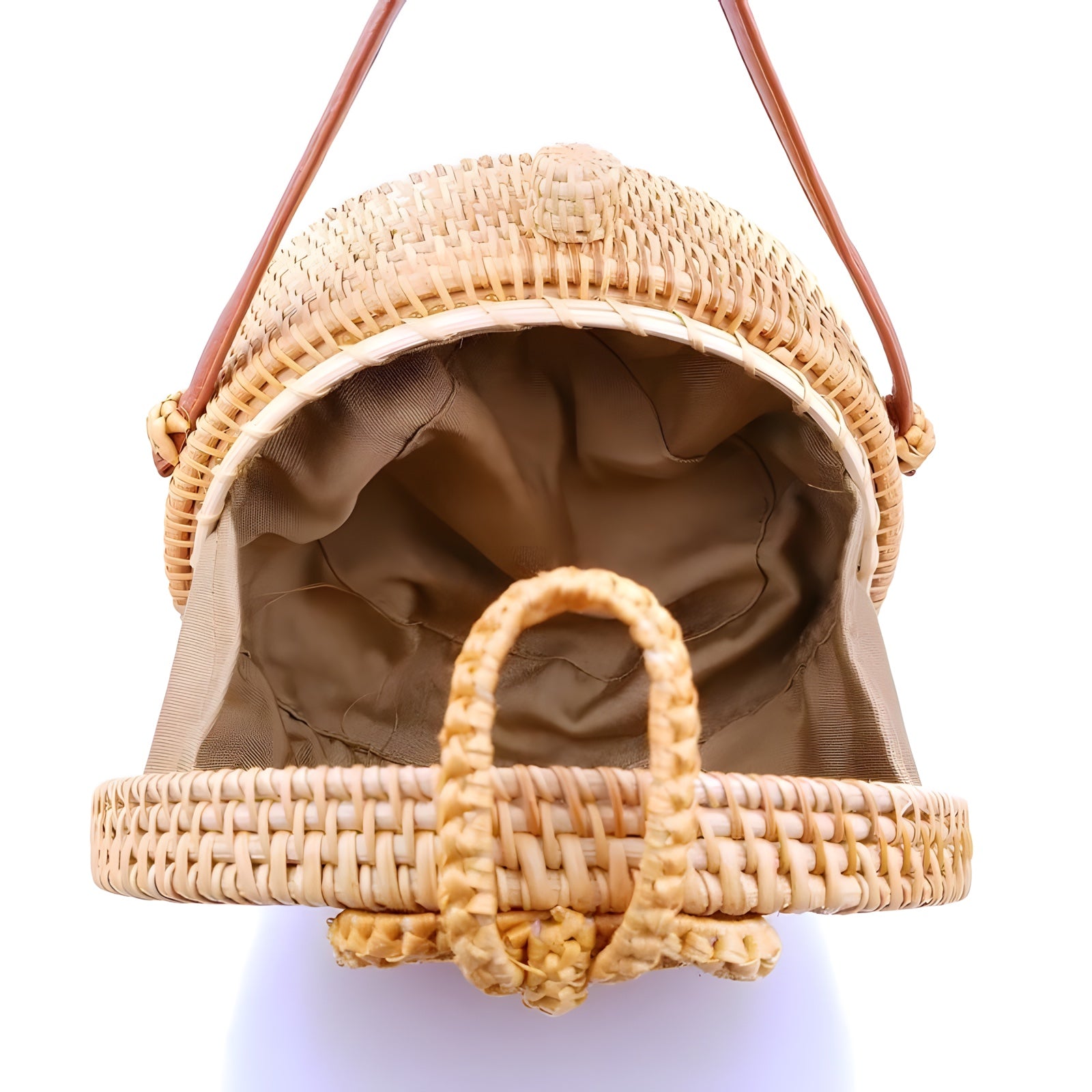 Sac Rond en Paille Bohème