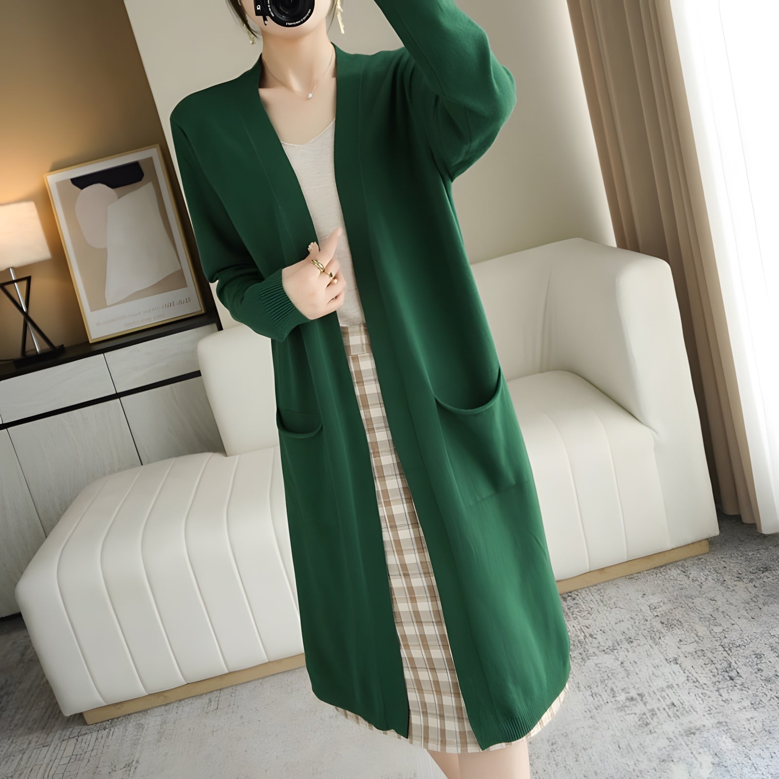 Gilet femme bohème long