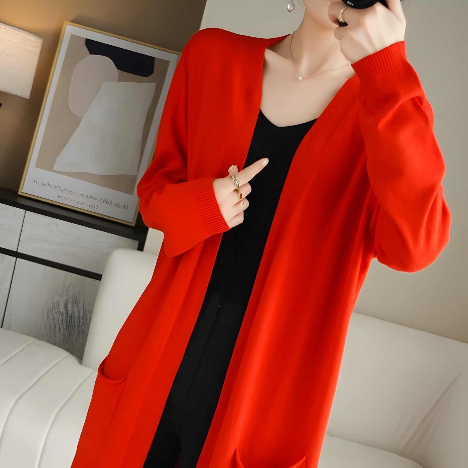 Gilet femme bohème long