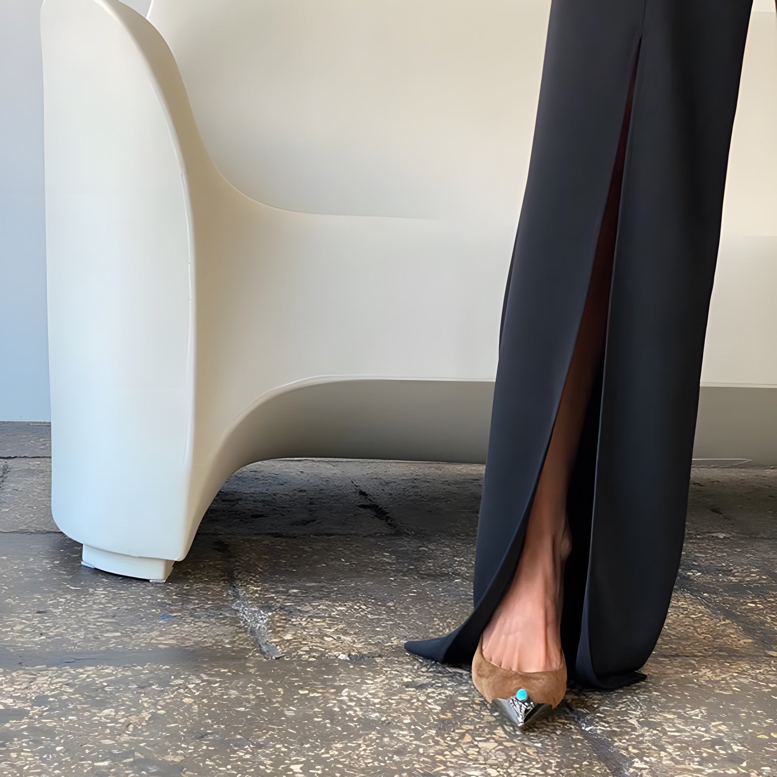 Pantalon Large Fendu