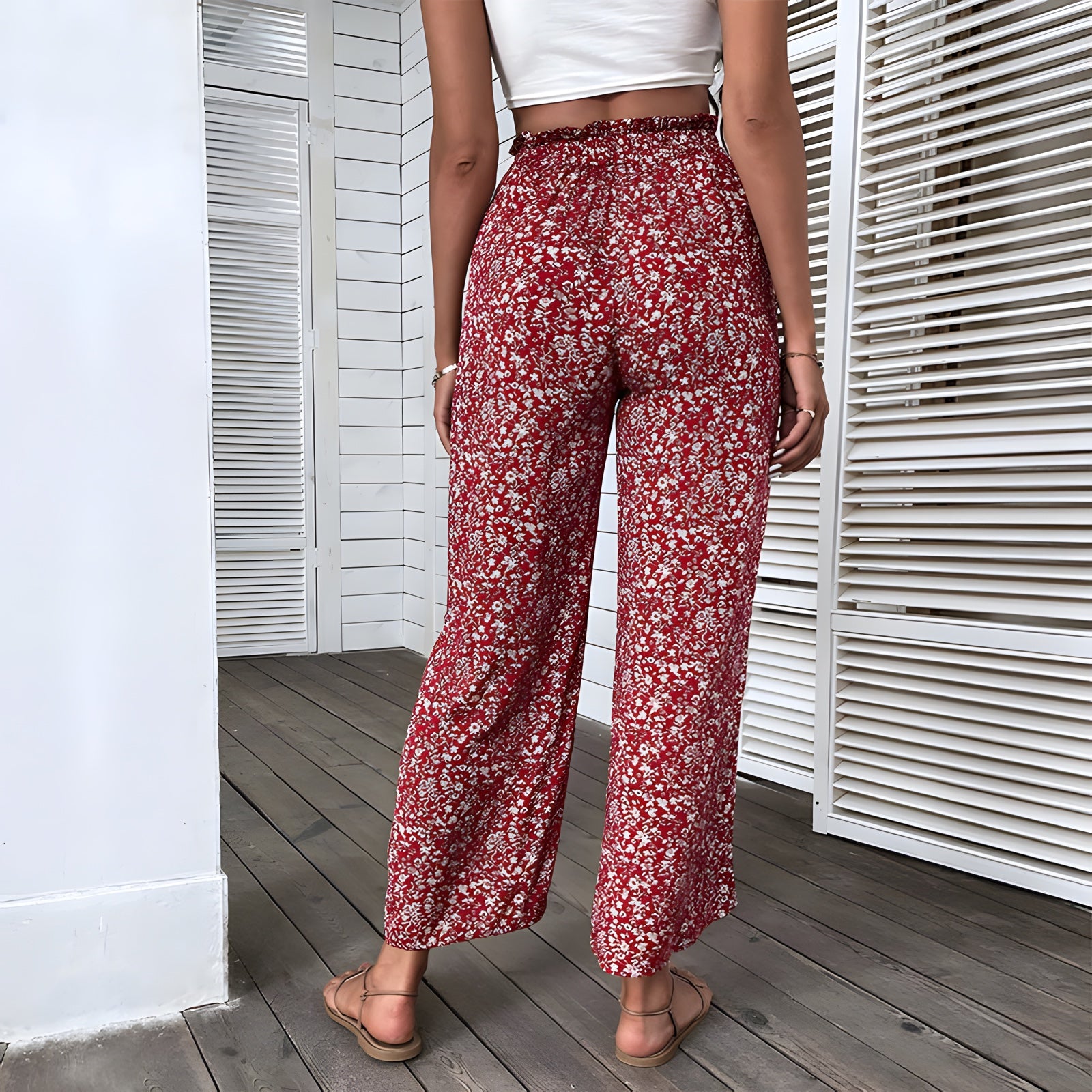 Pantalon Palazzo Fleuri