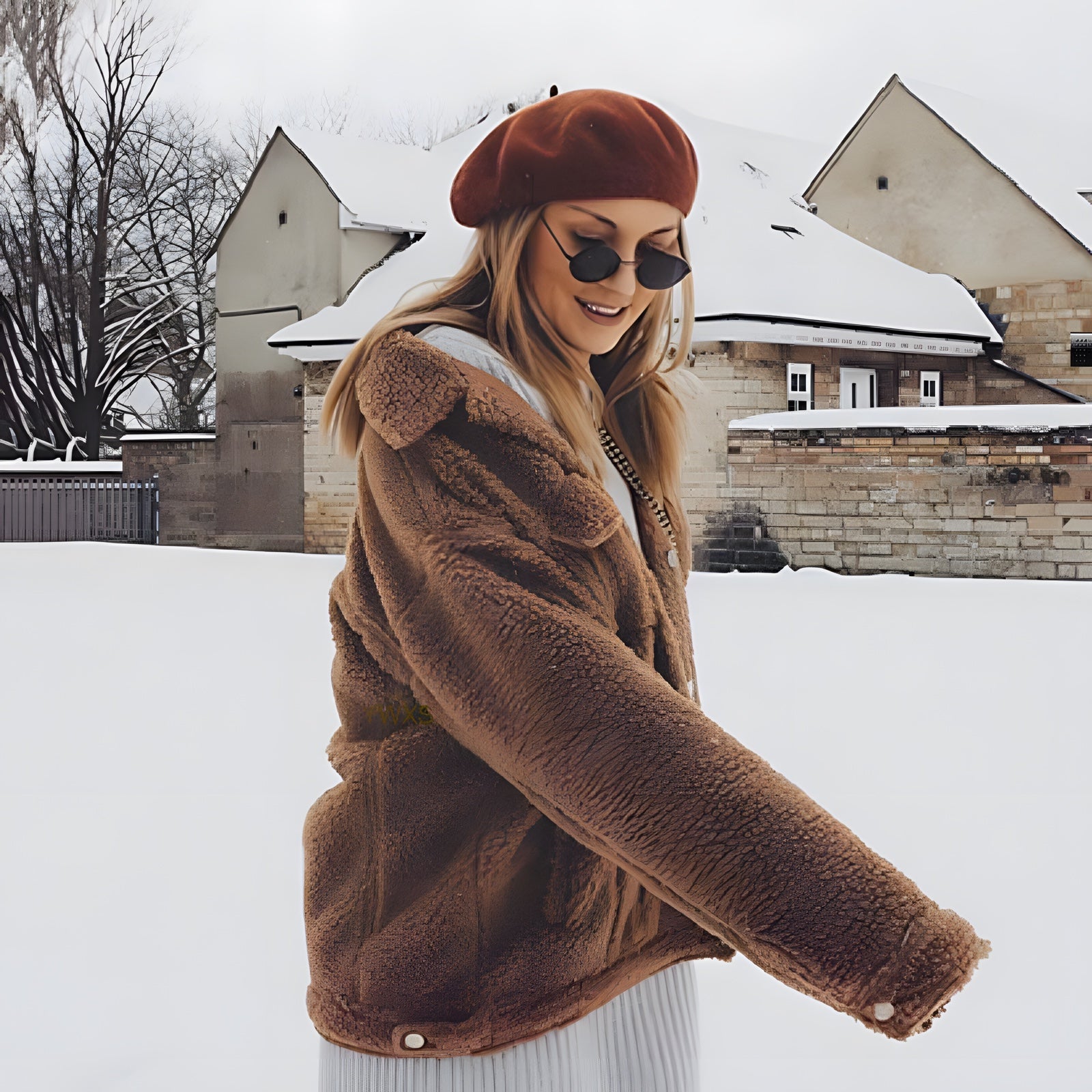 Veste Bohème Fausse Fourrure