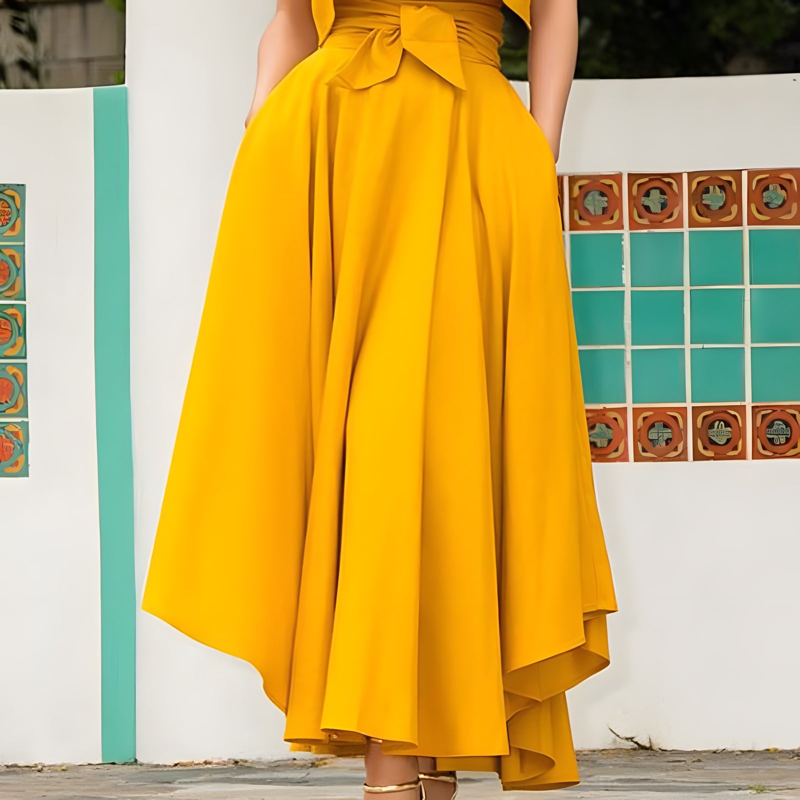 Jupe Longue Boheme Jaune