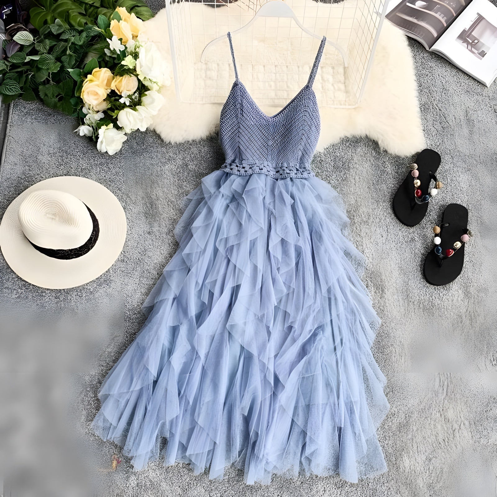 Robe longue boheme mariage invité