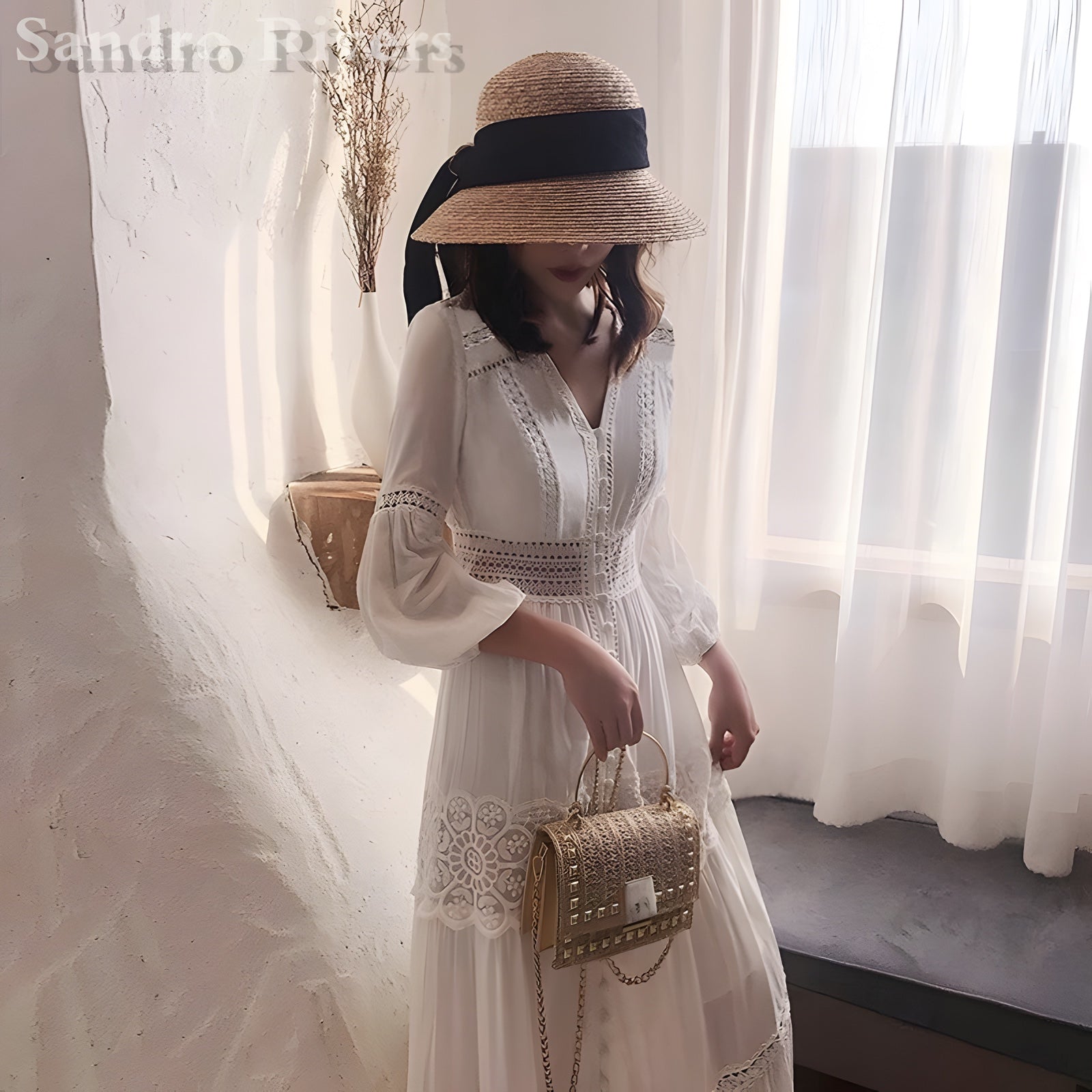 Robe blanche dentelle