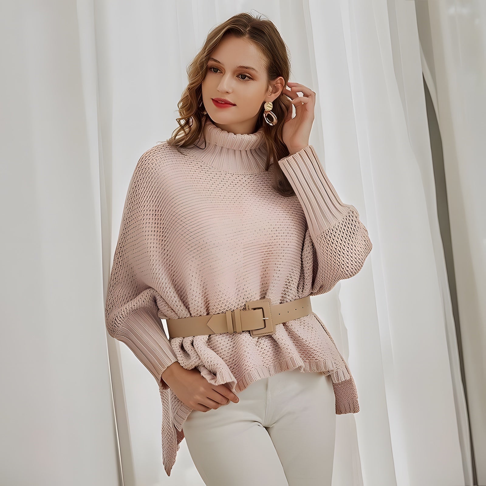 Pull Bohème Rose Tricot