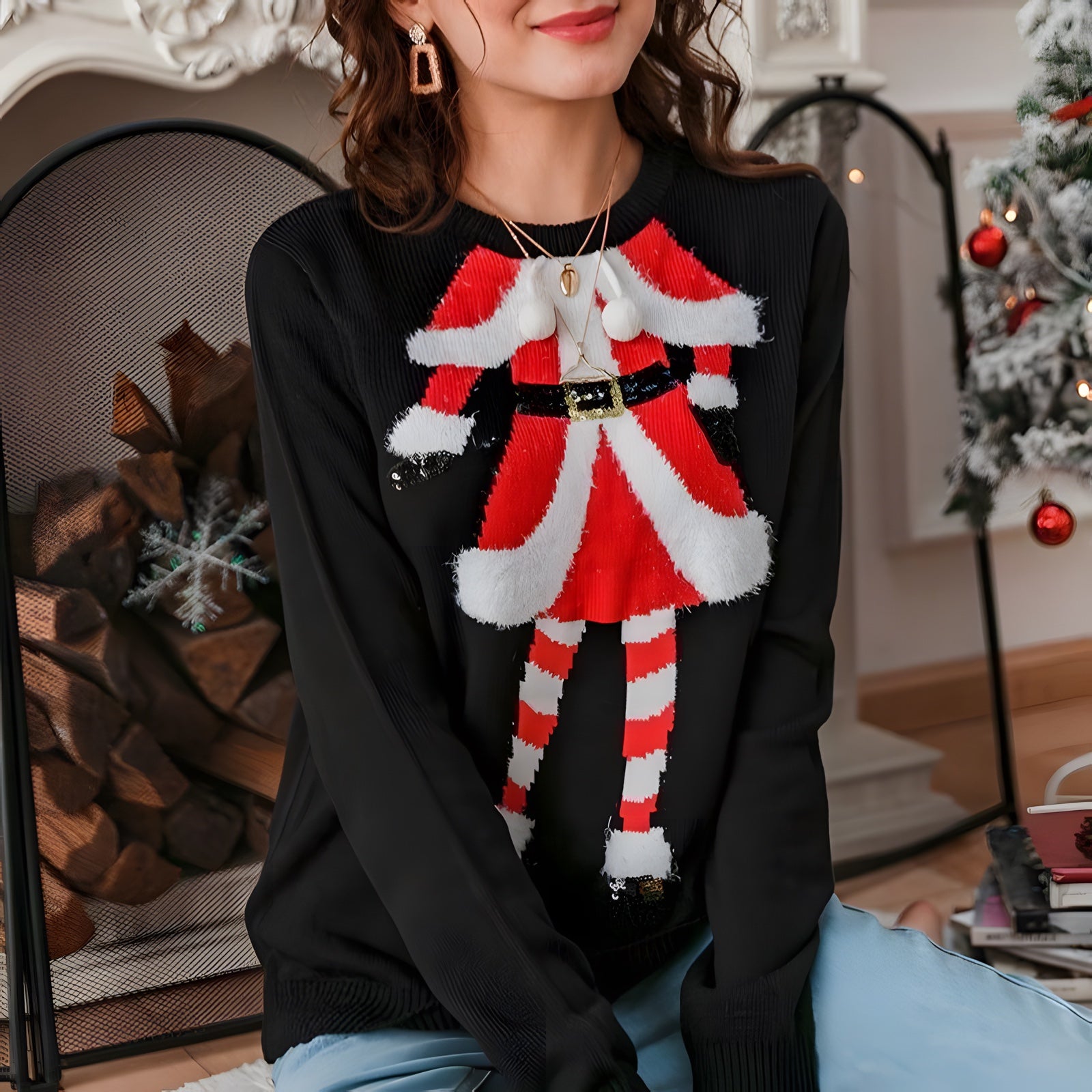 Pull de Noël Mère Noël