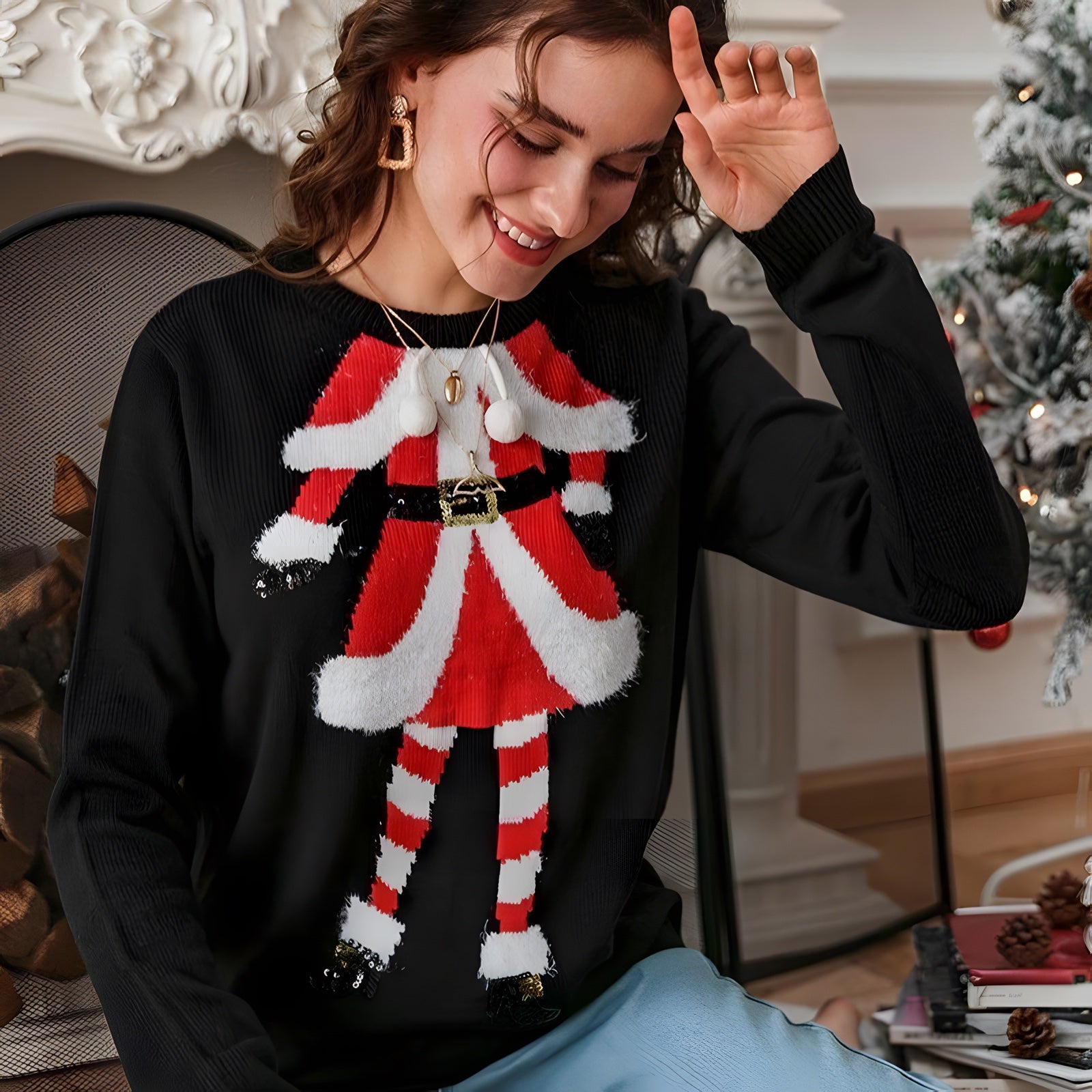 Pull de Noël Mère Noël