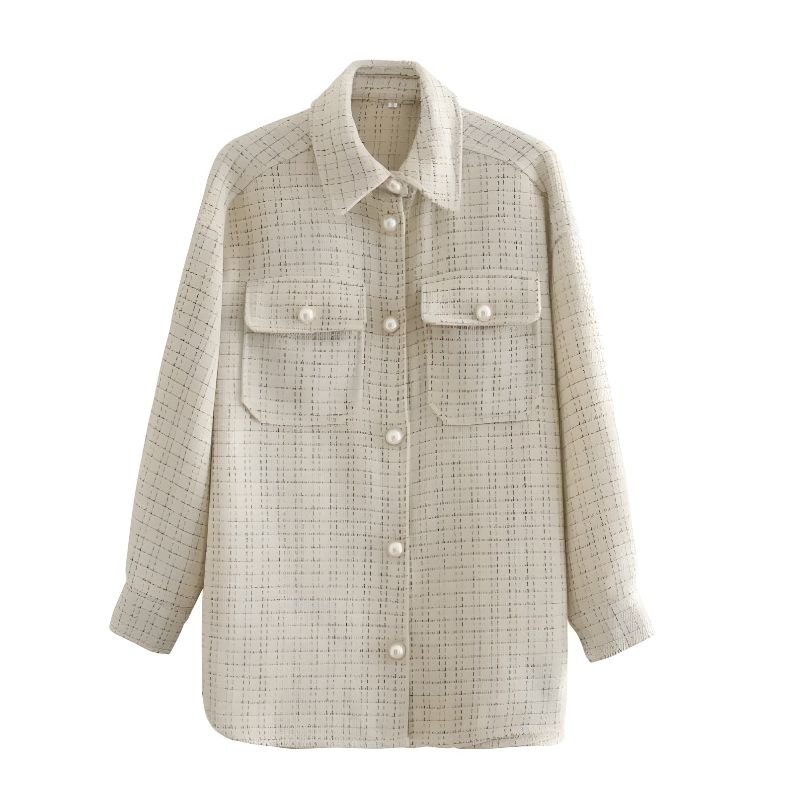 Veste Chemise Hiver Beige