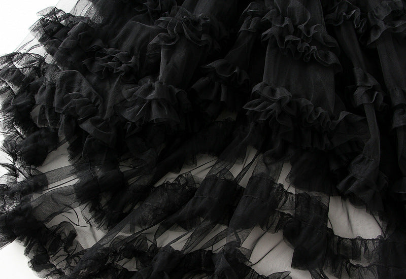 Jupe Bohème Noire Longue