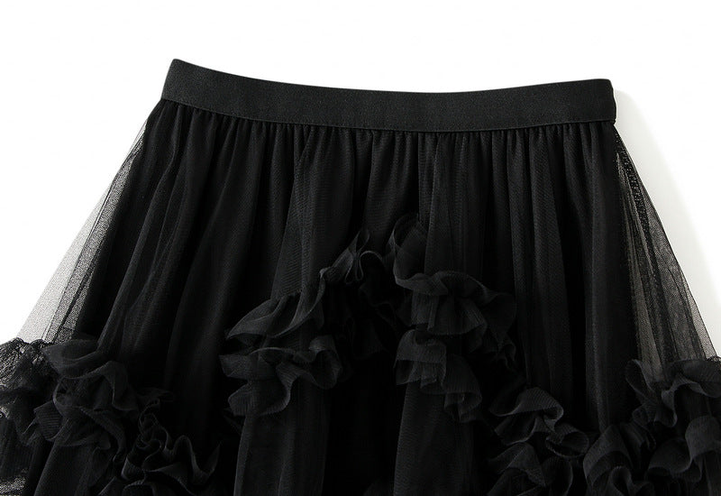 Jupe Bohème Noire Longue