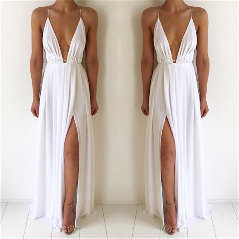 Robe boheme blanche dos nu