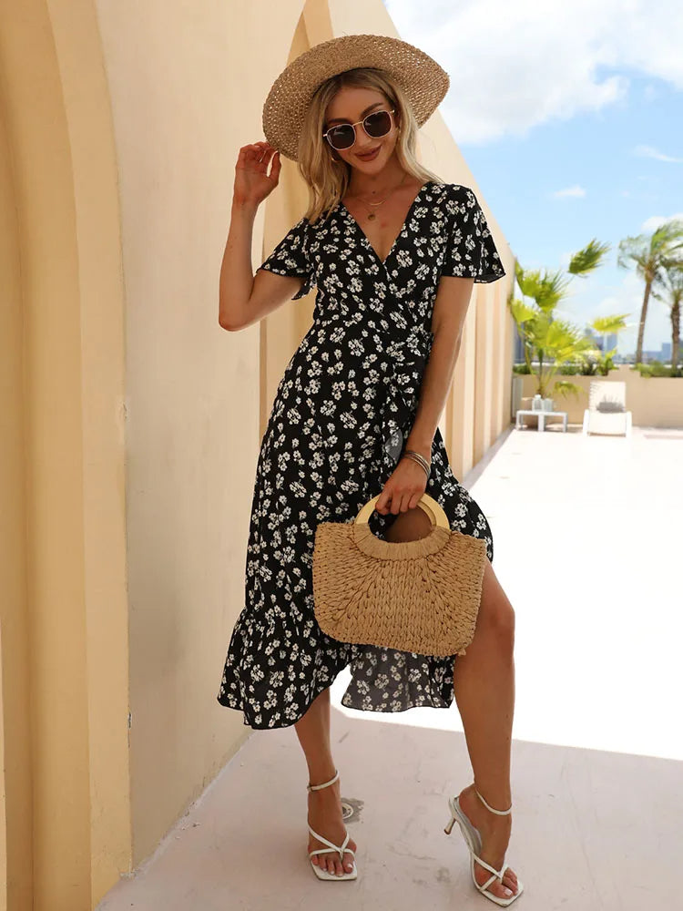 Robe Longue Bohème Voile De Coton