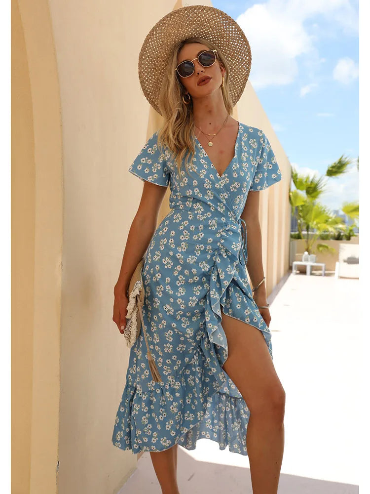 Robe Longue Bohème Voile De Coton