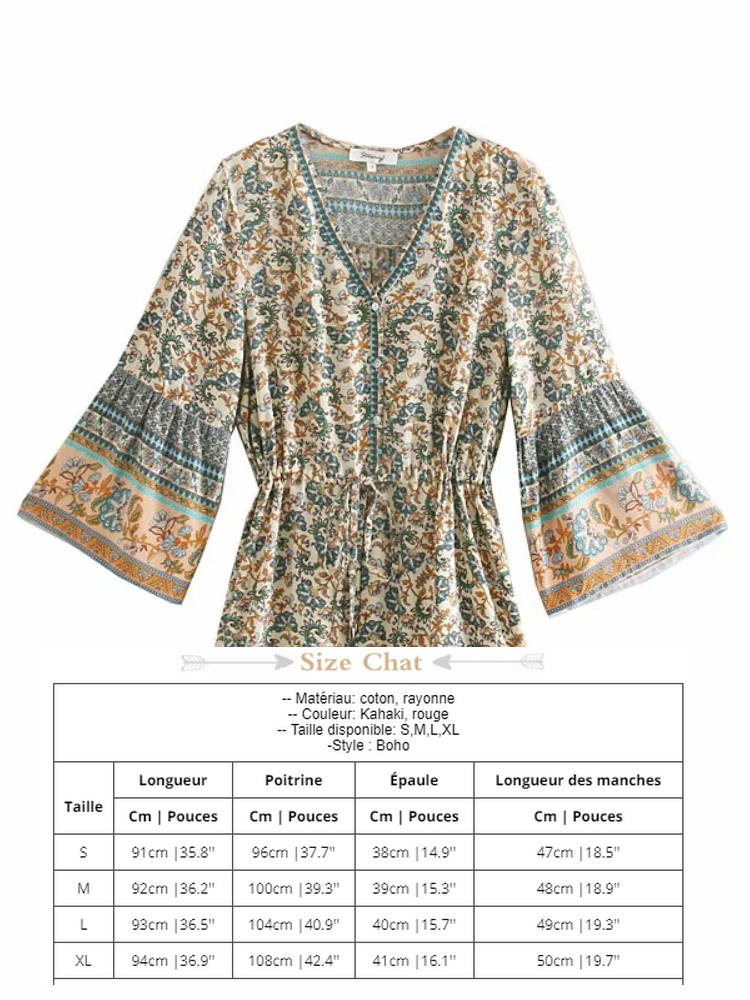 Robe Hippie Verte