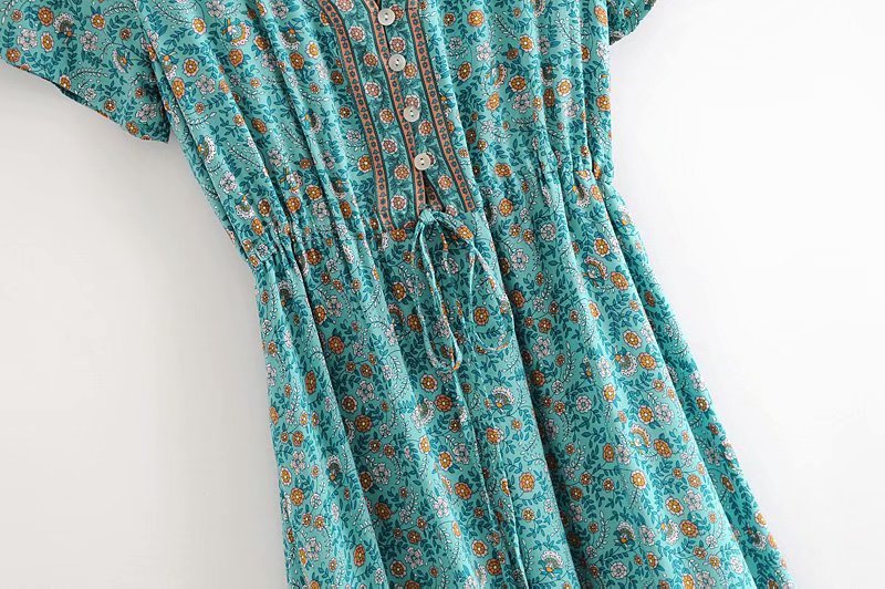 Robe Longue Bohème Turquoise