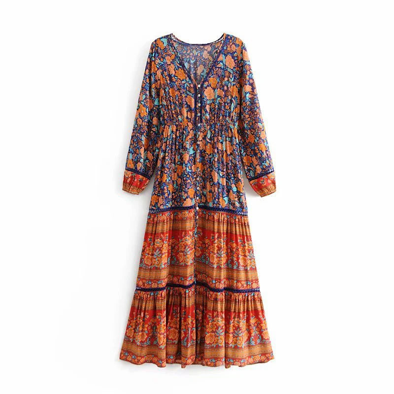 Robe Longue Style Bohème Hiver