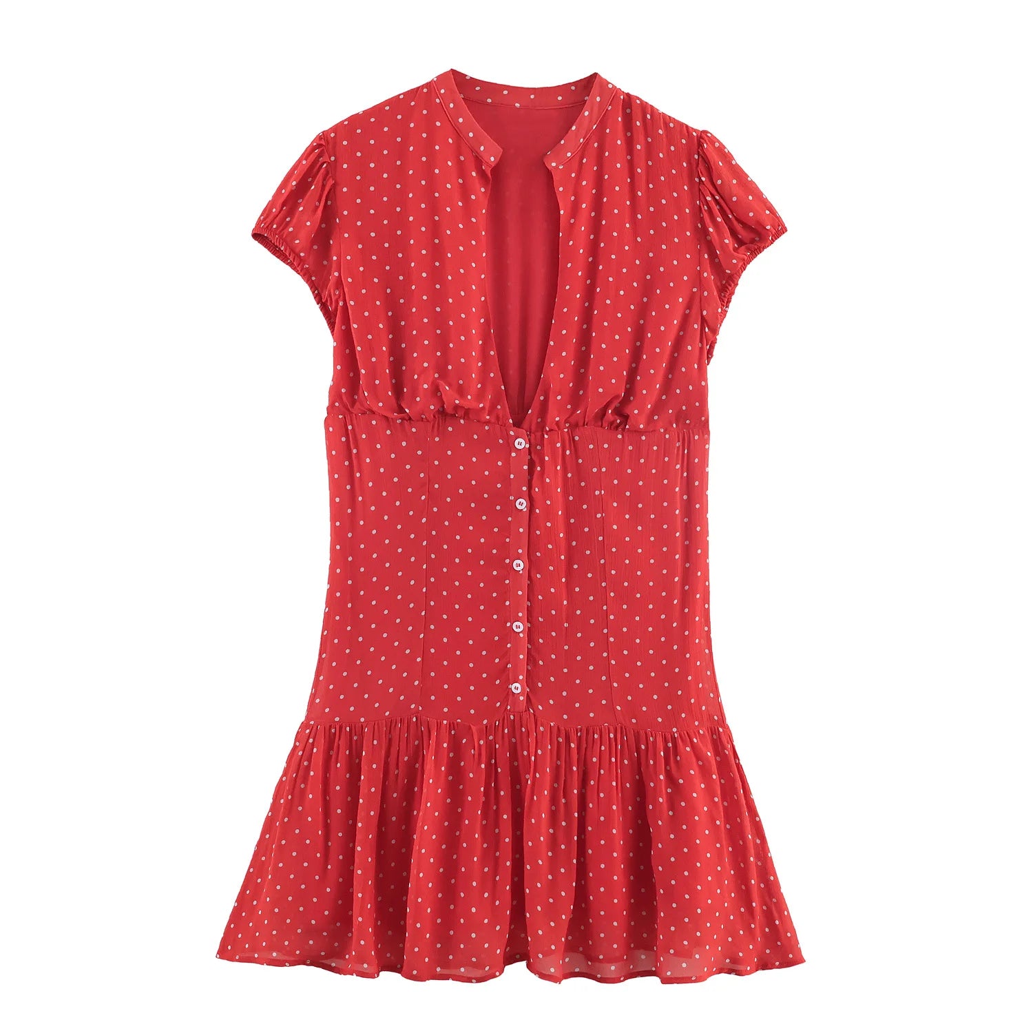 Robe Courte Bohème Chic à Pois