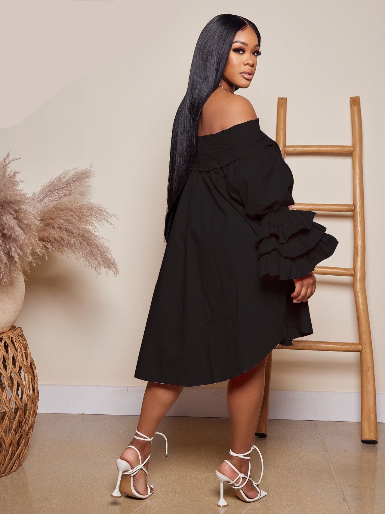 Robe bohème courte blanche