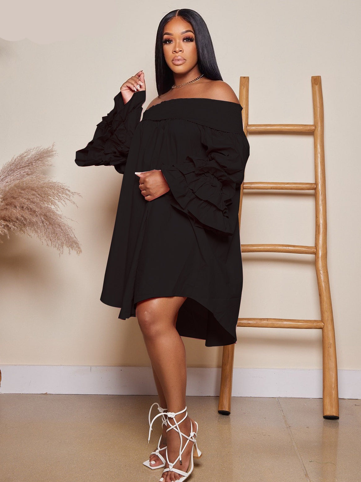 Robe bohème courte blanche