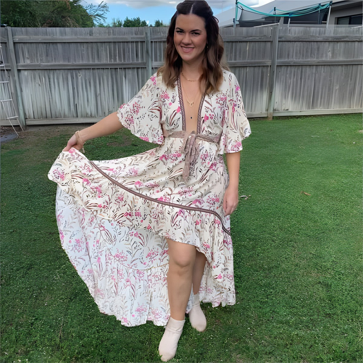 Robe Bohème Chic Courte Devant Long Derrière