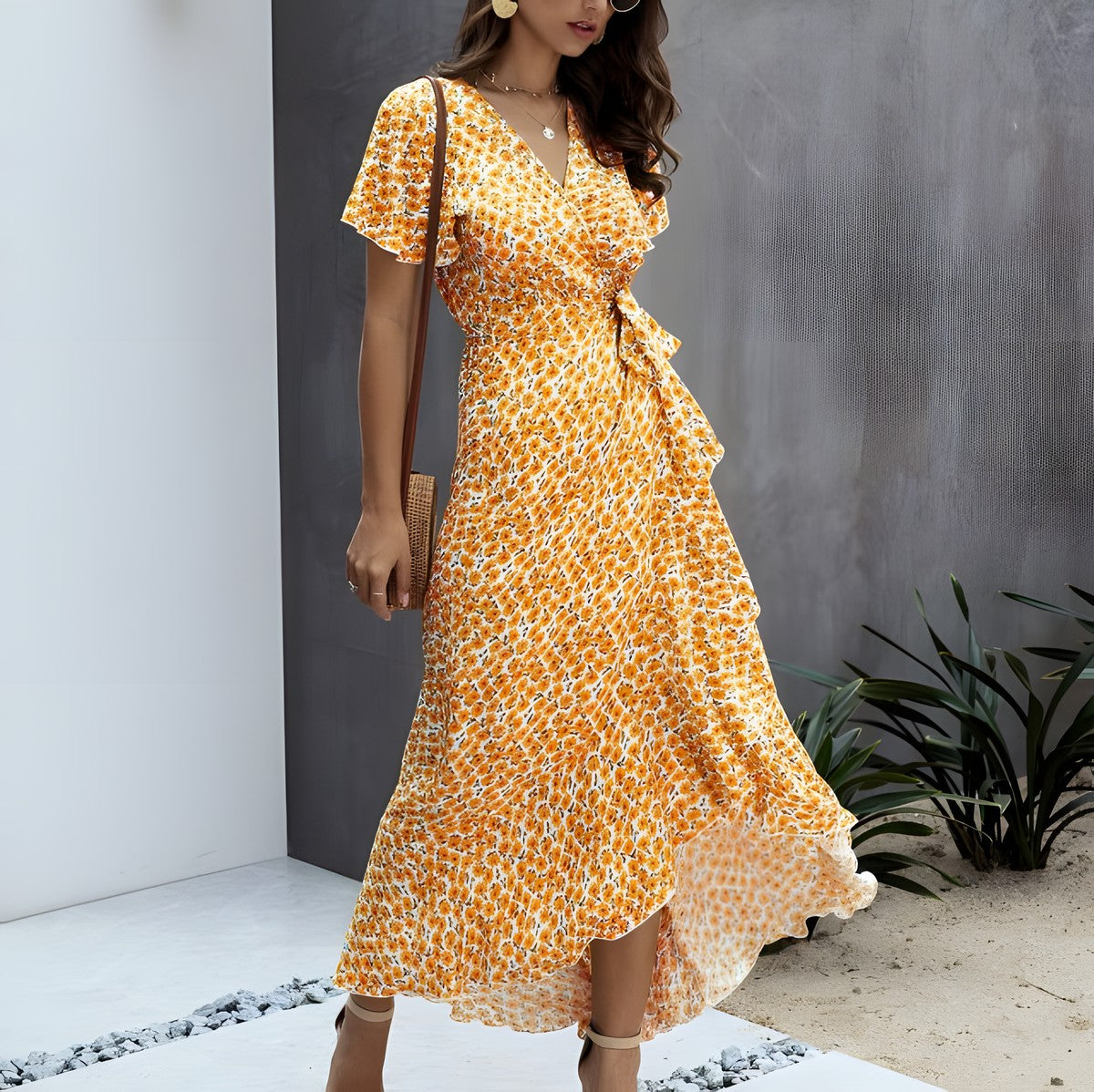 Robe Bohème Portefeuille Asymétrique