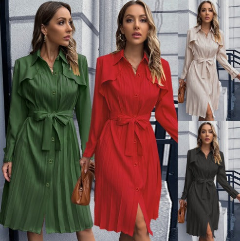 Manteau Long Bohème Plissé