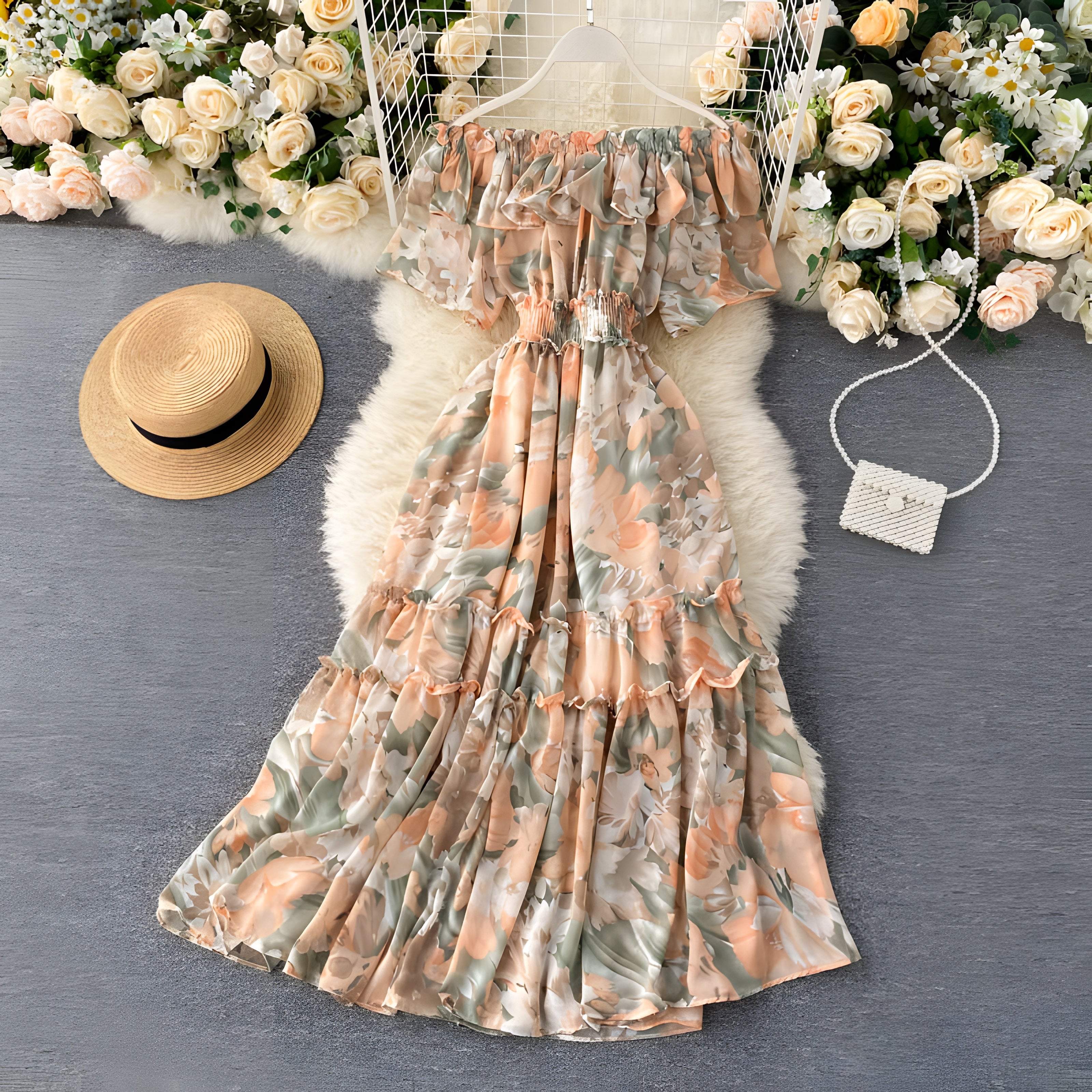 Robe Bohème Longue Fleurie