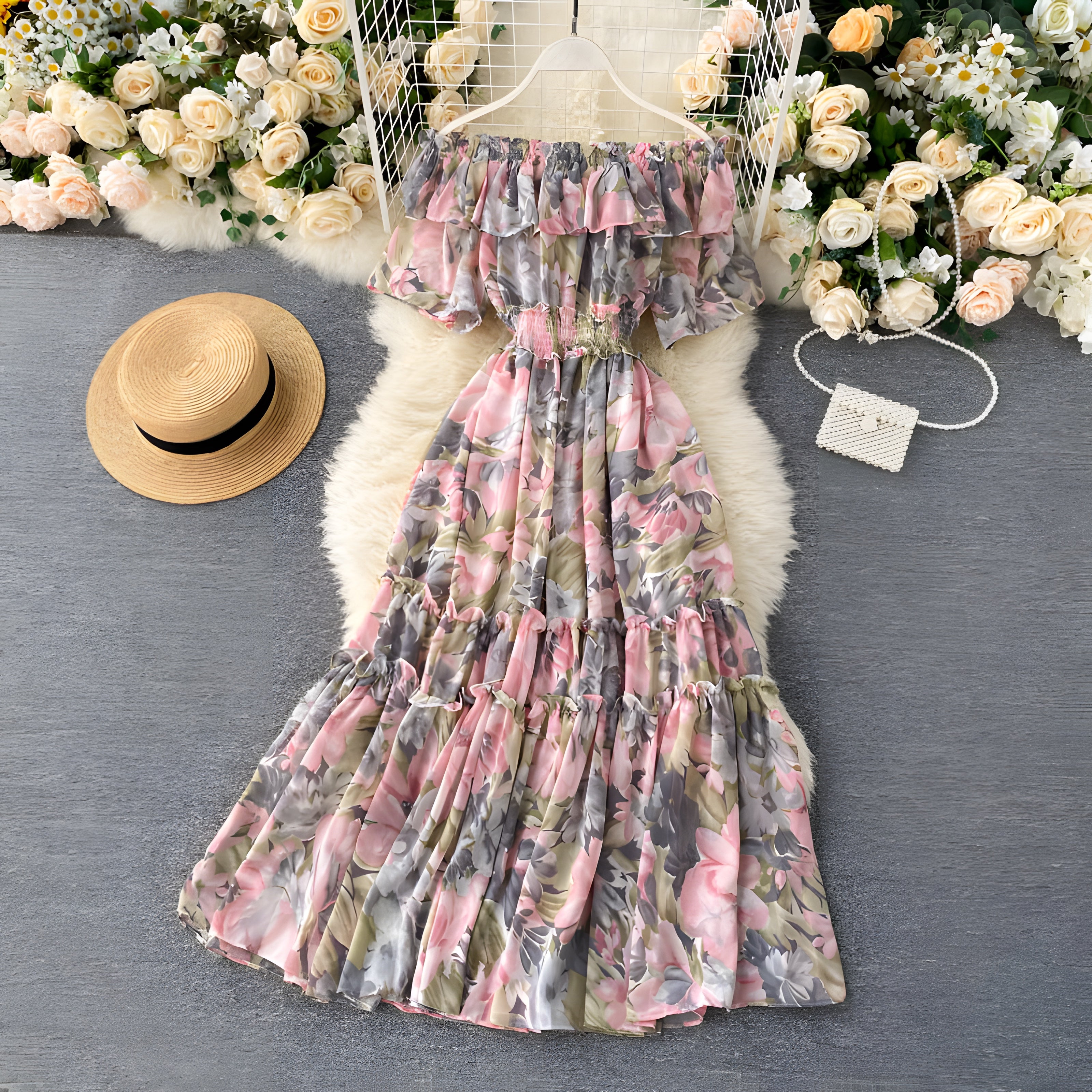 Robe Bohème Longue Fleurie