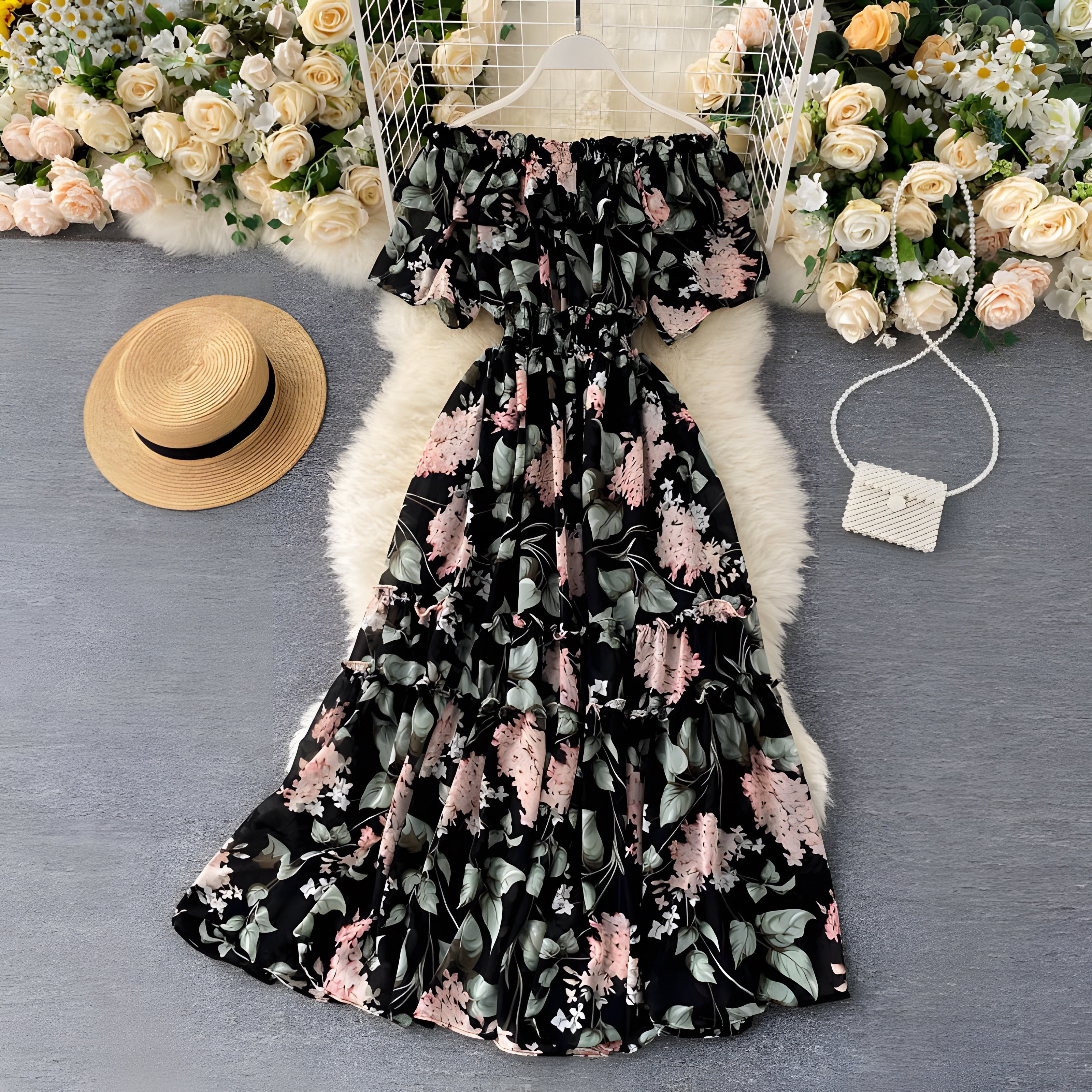 Robe Bohème Longue Fleurie
