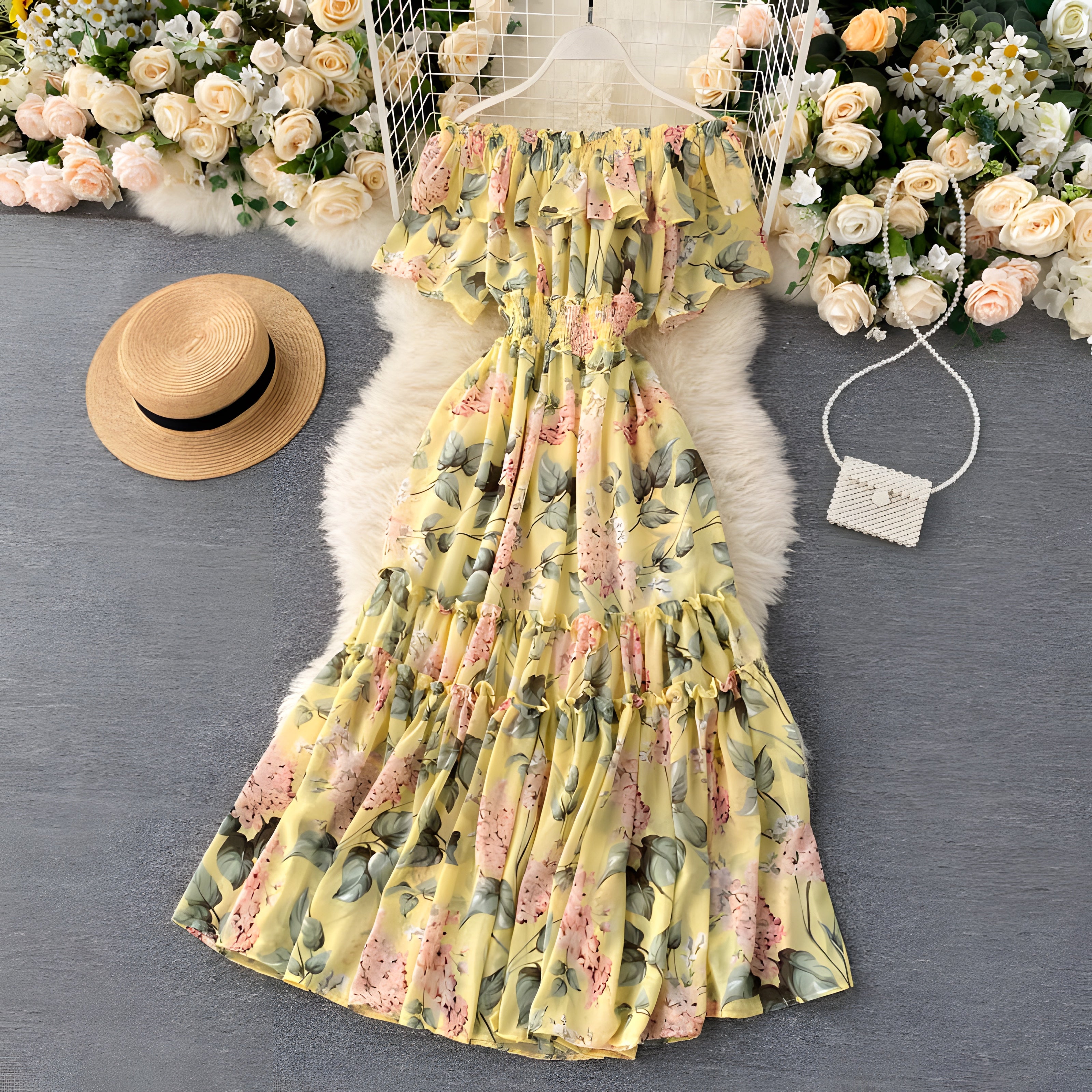 Robe Bohème Longue Fleurie