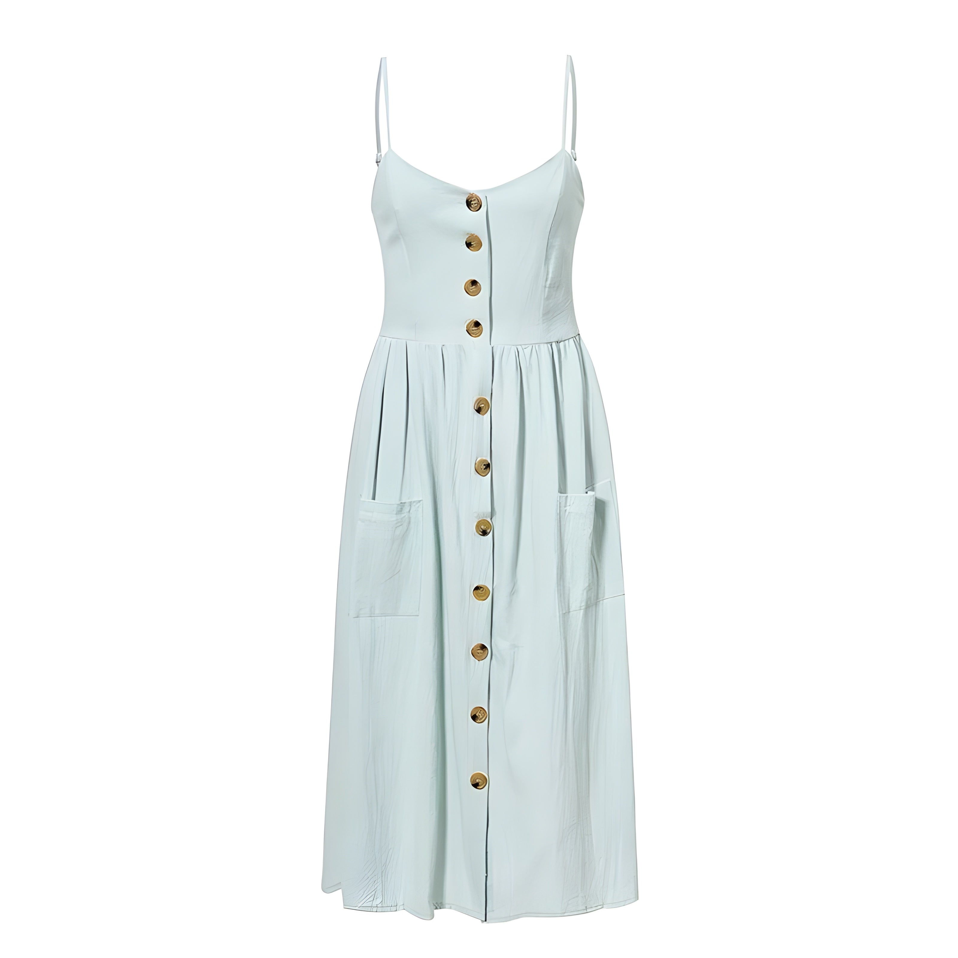 Robe Bohème Mi-Longue - Bleu / S