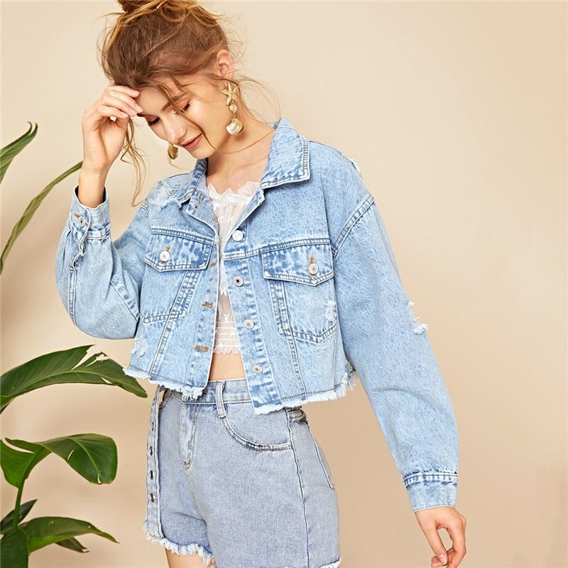 Veste Courte Bohème bleu