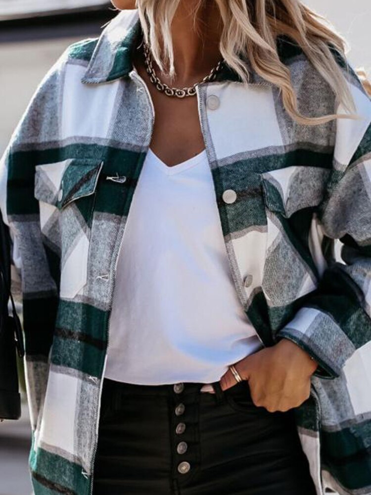 Veste Chemise à Carreaux