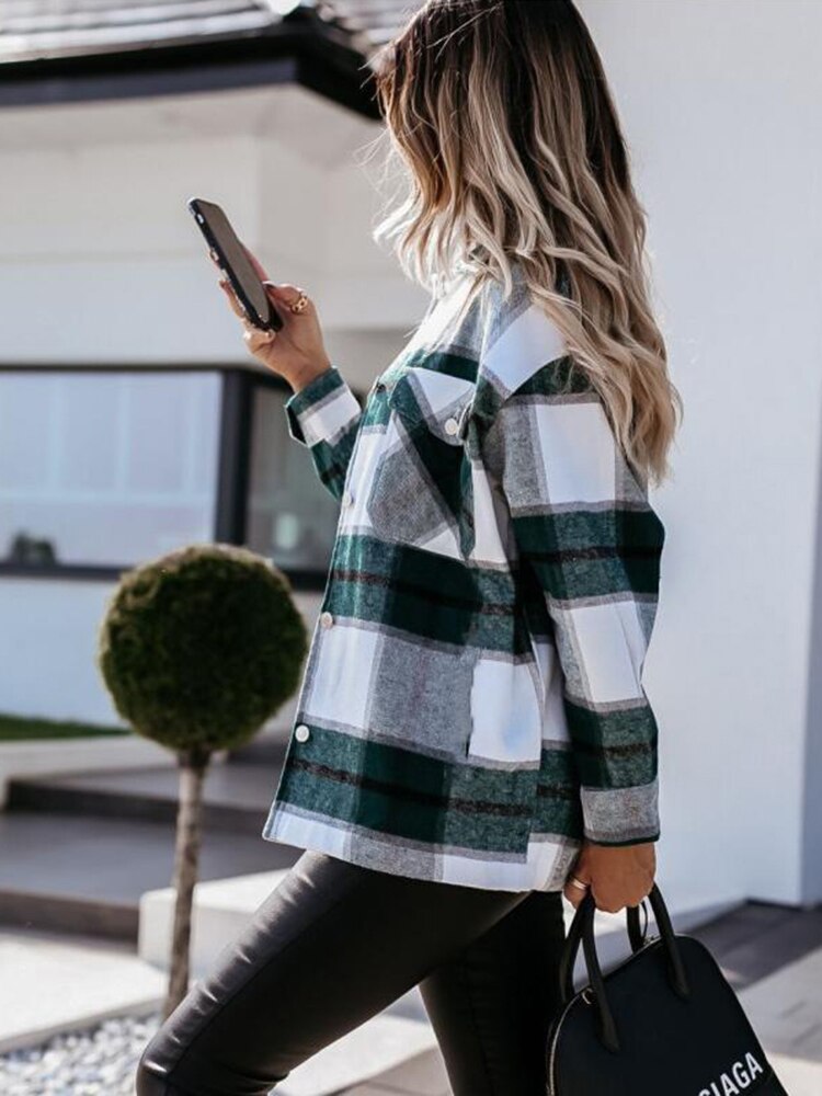 Veste Chemise à Carreaux