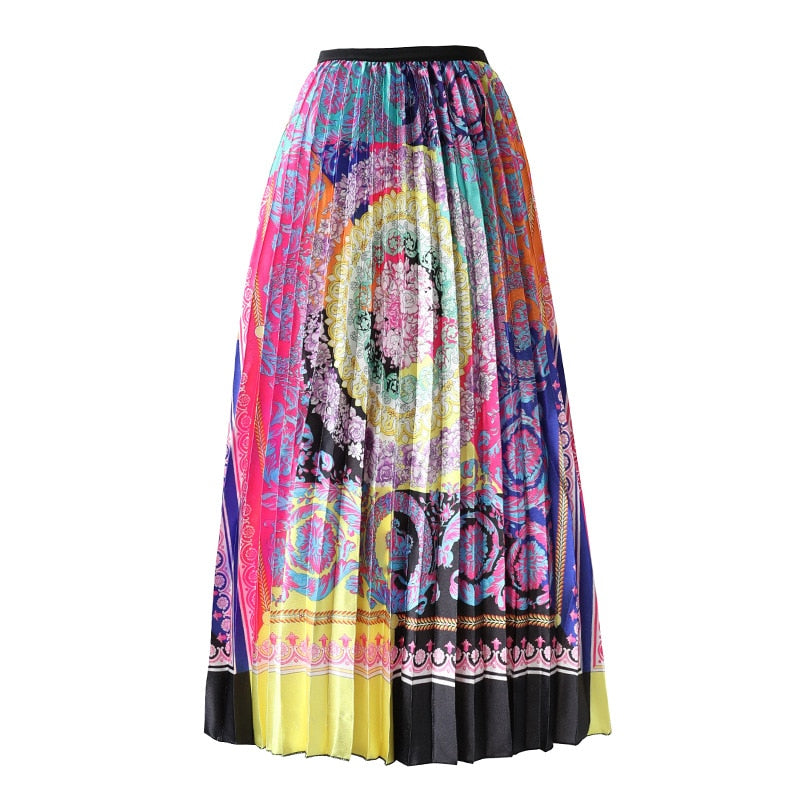 Jupe Longue Bohème Multicolor