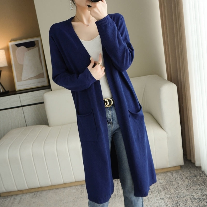 Gilet femme bohème long