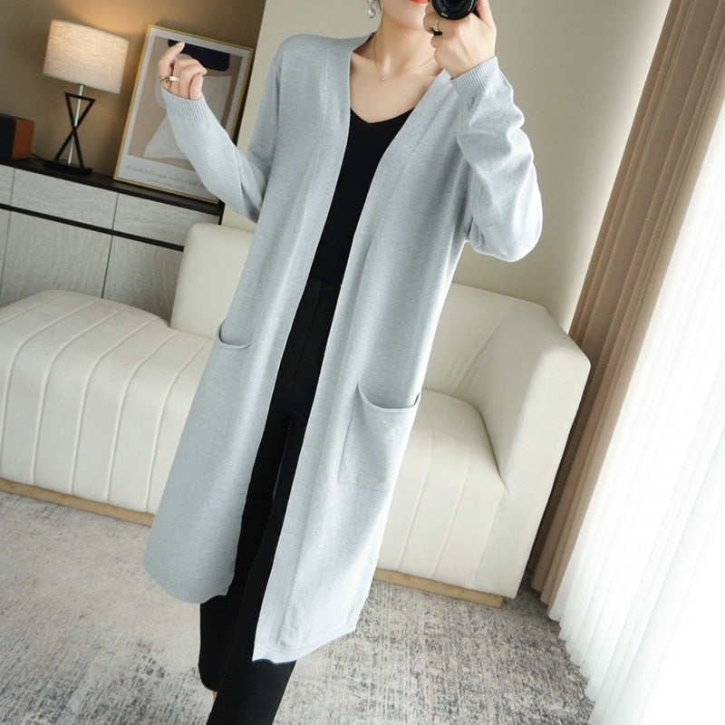 Gilet femme bohème long