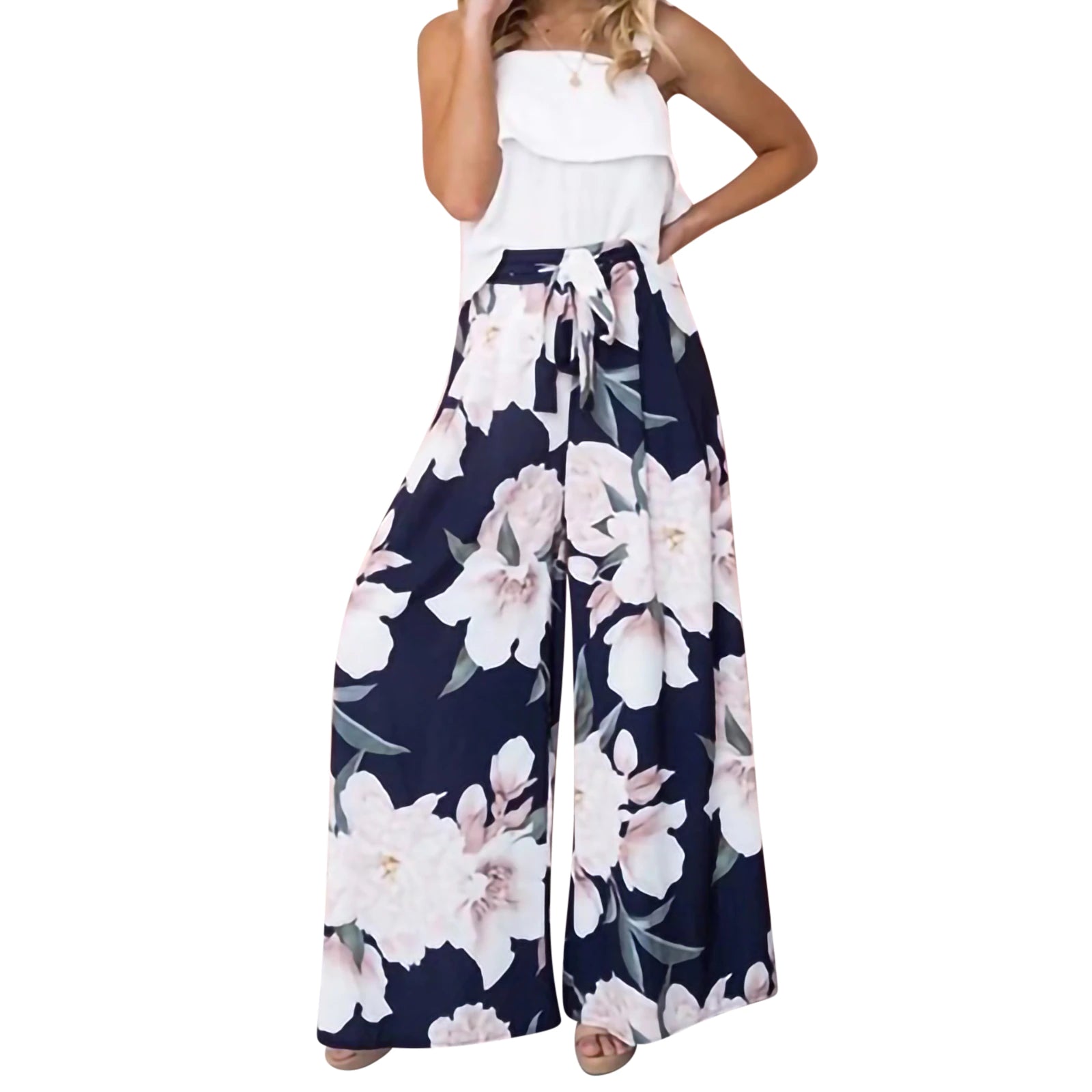 Pantalon Bohème Chic Fleuri