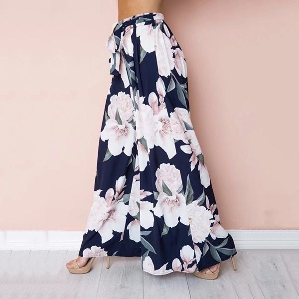 Pantalon Bohème Chic Fleuri