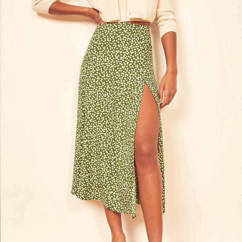 Jupe Longue Bohème Vert