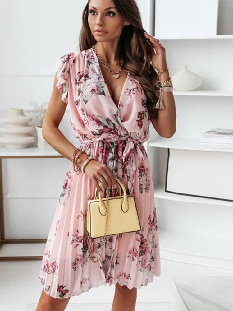 Robe Bohème Fleurie Courte