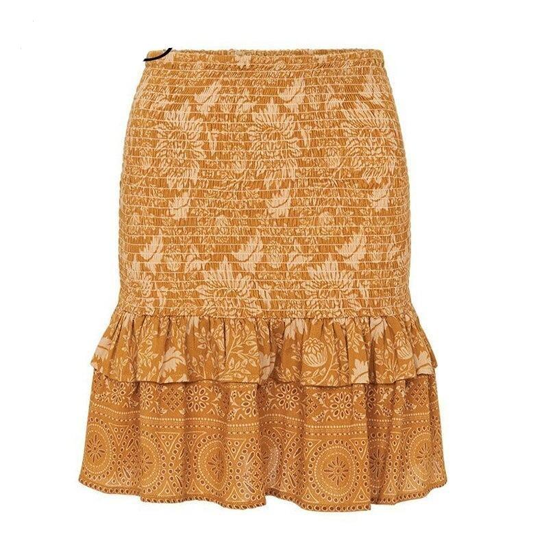 Jupe bohème jaune