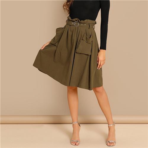 Jupe Bohème Kaki - Kaki / XS
