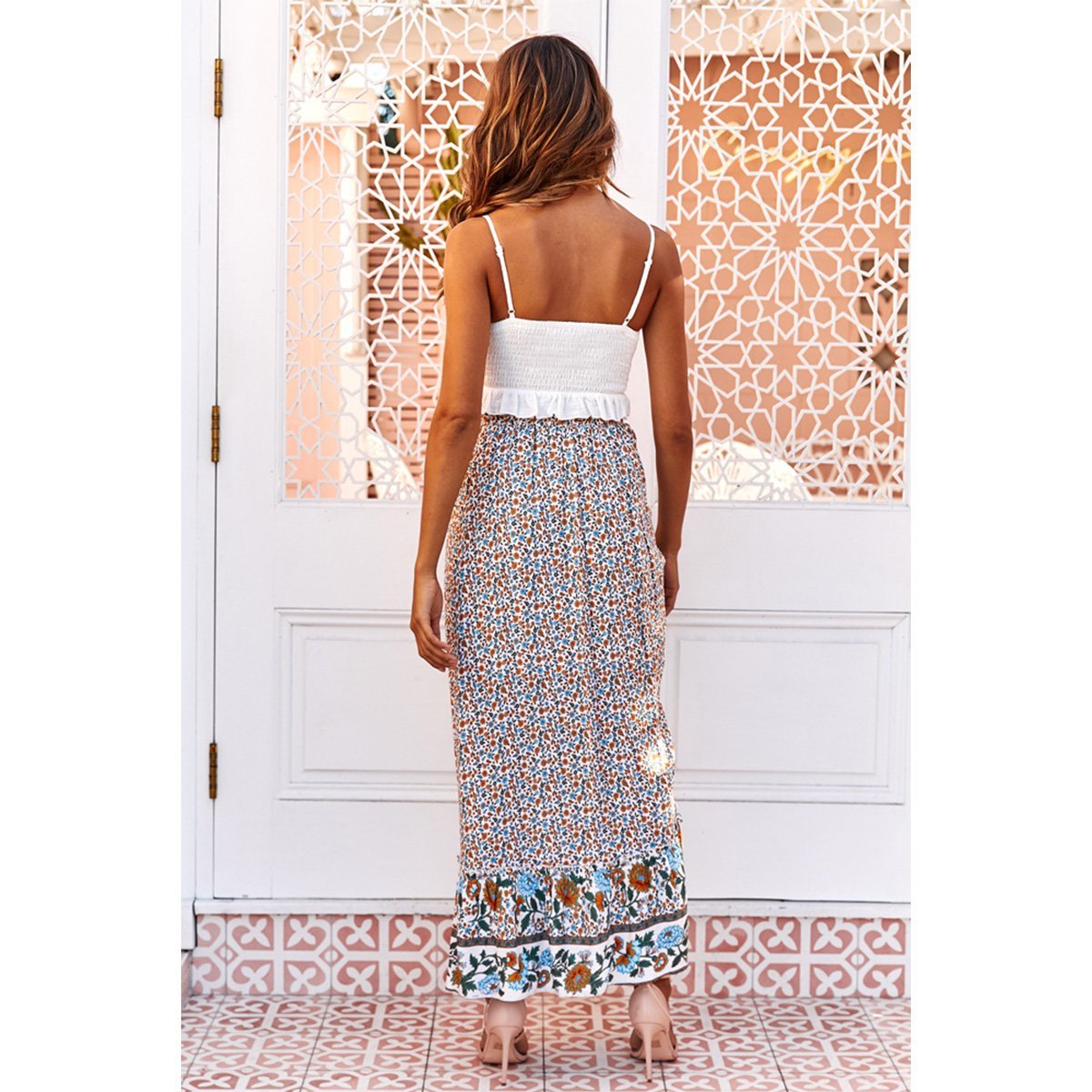 Jupe bohème longue hippie