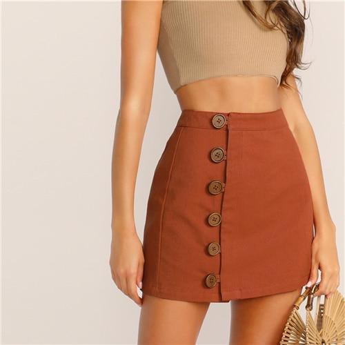 Jupe Bohème Mode - Marron / XS