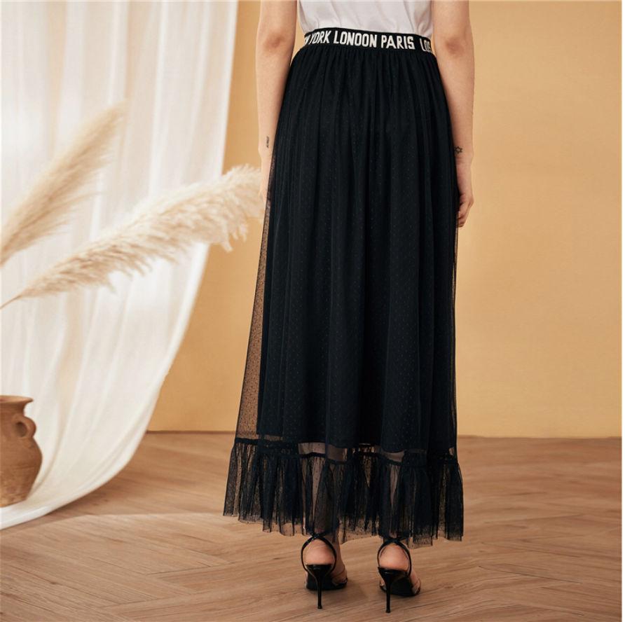 Jupe Longue Noire Style Bohème